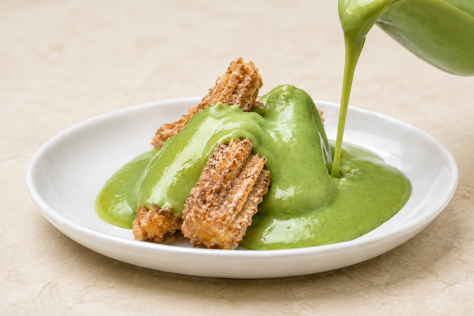 Pandan Custard Churros